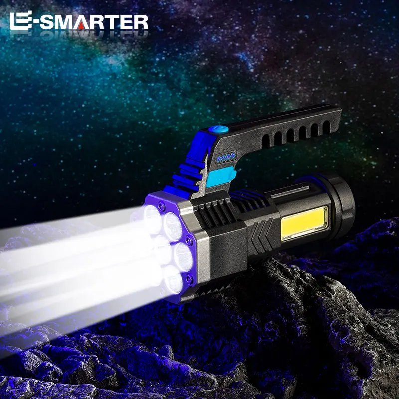 High Power LED Flashlights Camping Torch With 7 Lamp Beads And COB Side Light Rechargeable Outdoor Hiking Portable Hand Lantern - Image 5