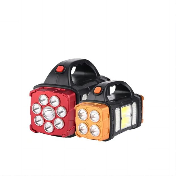 COB Multi-Functional Outdoor Emergency Portable Searchlight Solar Two-Color USB Rechargeable Outdoor Lighting Torch For Camping - Image 6