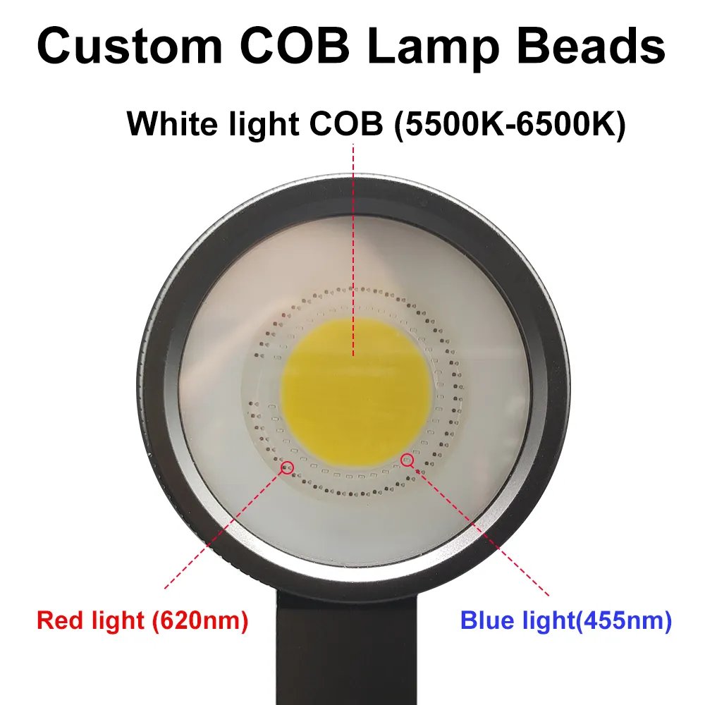 Professional Photography Underwater Lamp For Diving Torch COB LED IPX8 100M Diving Flashlight Camera Video Fill Light Lantern