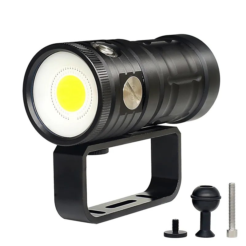 Professional Photography Underwater Lamp For Diving Torch COB LED IPX8 100M Diving Flashlight Camera Video Fill Light Lantern