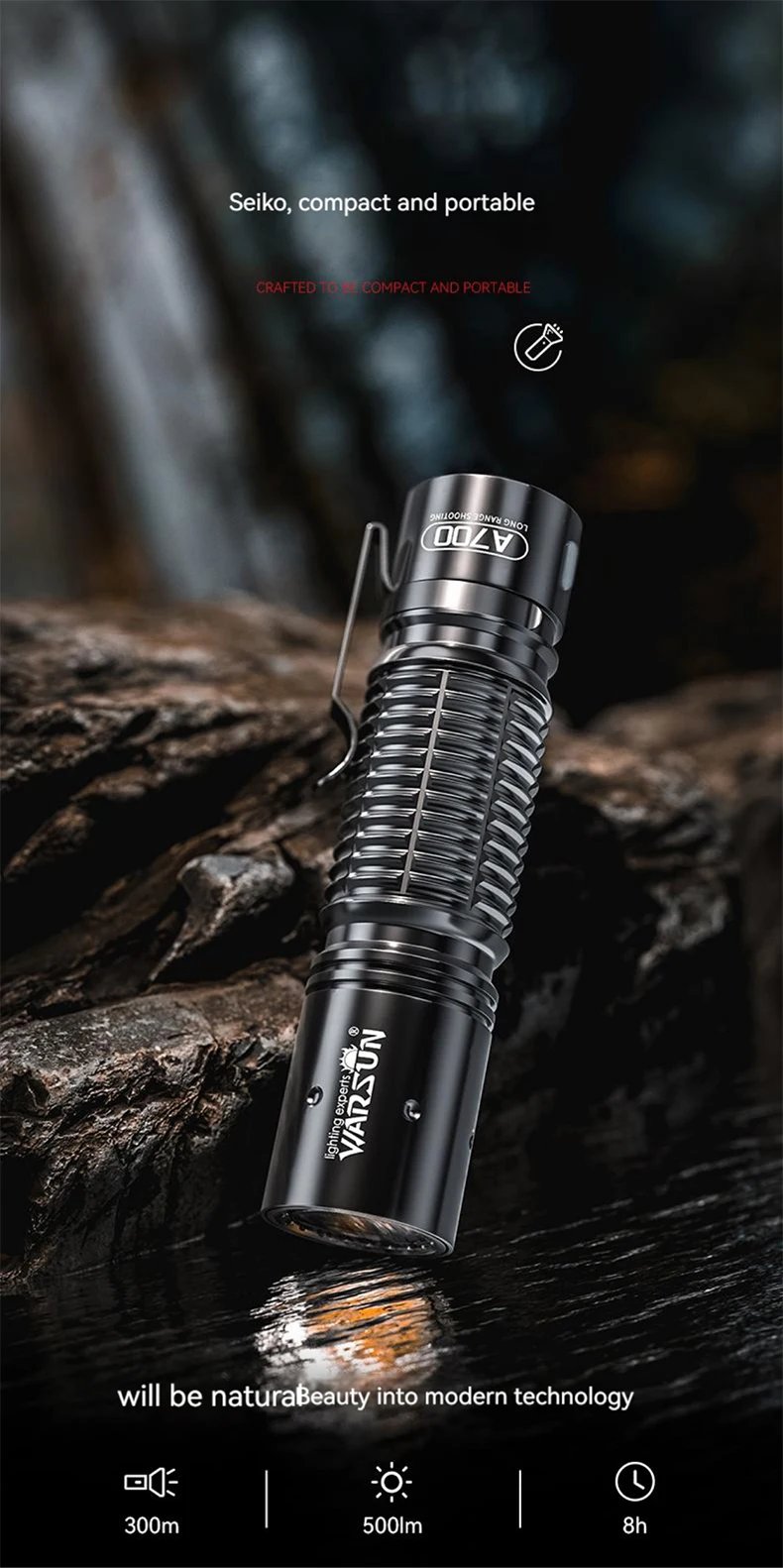 Warsun 18650 Flashlight Emergency Torch Type C Rechargeable Small Portable Lantern Hand Lamp Long Shot Camping Light 800 lumen Warsun 18650 Flashlight Emergency Torch Type C Rechargeable Small Portable Lantern Hand Lamp Long Shot Camping Light 800 lumen