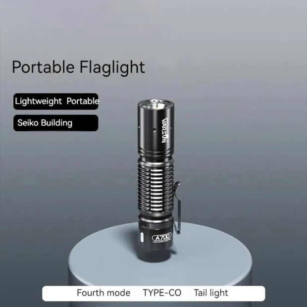 Warsun 18650 Flashlight Emergency Torch Type C Rechargeable Small Portable Lantern Hand Lamp Long Shot Camping Light 800 lumen - Image 2