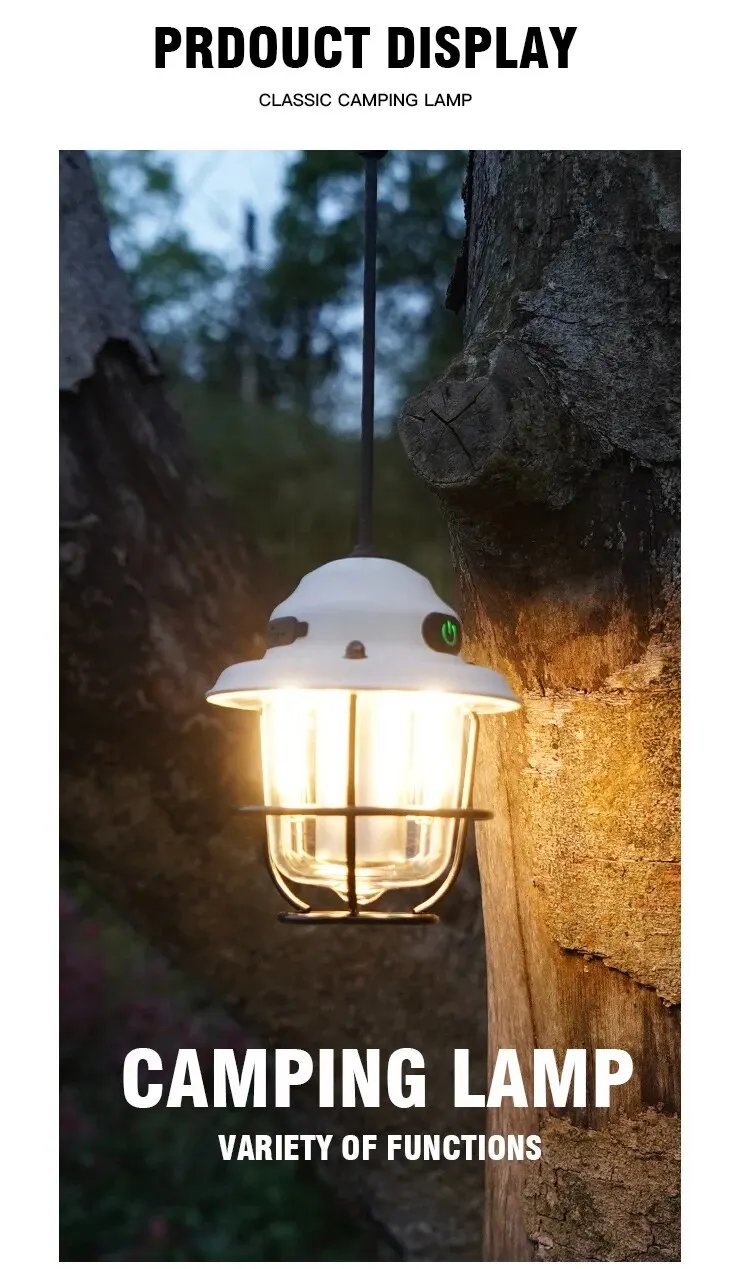Mini LED Camping Lanterns Type-C Rechargeable Dimming Portable Hanging Tent Light 1200mAh for Hiking Fishing Emergency Lanterns Mini LED Camping Lanterns Type-C Rechargeable Dimming Portable Hanging Tent Light 1200mAh for Hiking Fishing Emergency Lanterns