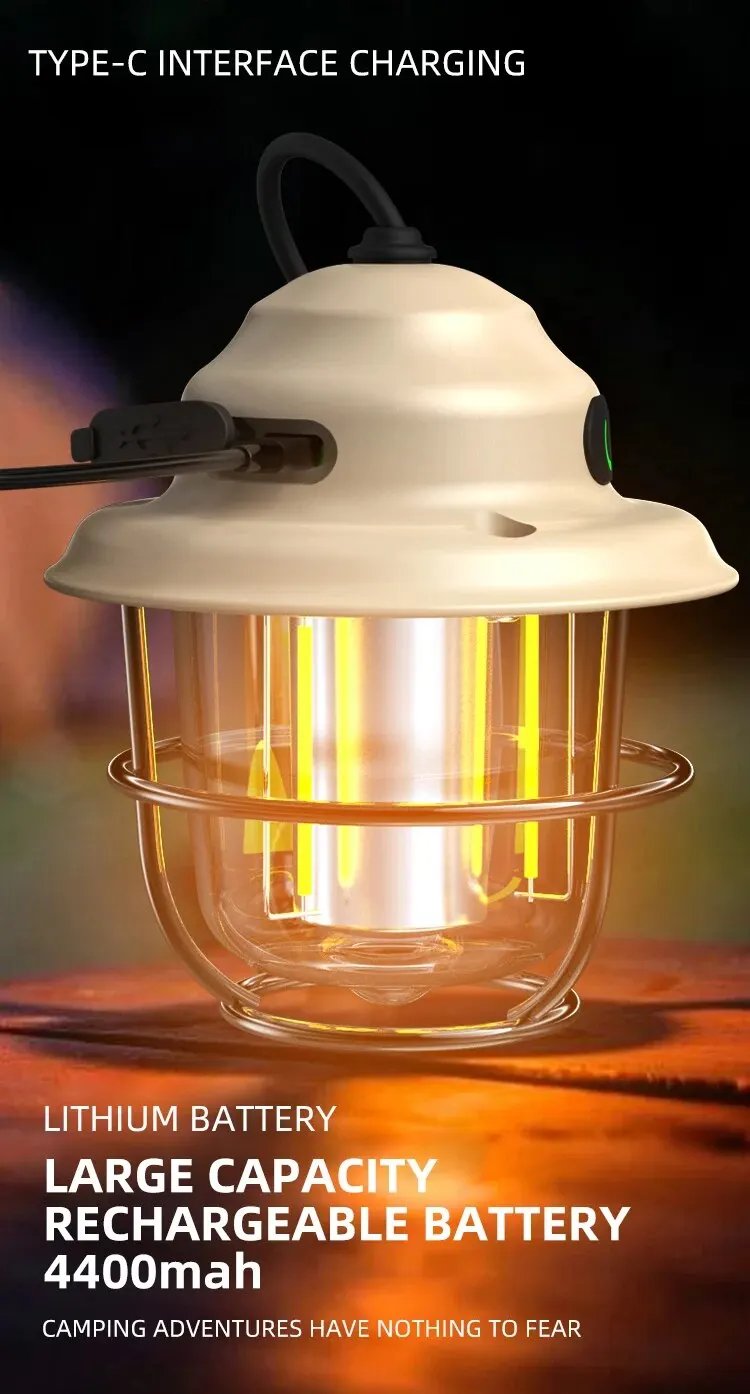 Mini LED Camping Lanterns Type-C Rechargeable Dimming Portable Hanging Tent Light 1200mAh for Hiking Fishing Emergency Lanterns Mini LED Camping Lanterns Type-C Rechargeable Dimming Portable Hanging Tent Light 1200mAh for Hiking Fishing Emergency Lanterns