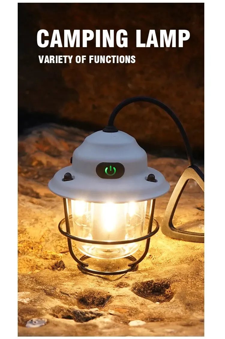 Mini LED Camping Lanterns Type-C Rechargeable Dimming Portable Hanging Tent Light 1200mAh for Hiking Fishing Emergency Lanterns Mini LED Camping Lanterns Type-C Rechargeable Dimming Portable Hanging Tent Light 1200mAh for Hiking Fishing Emergency Lanterns
