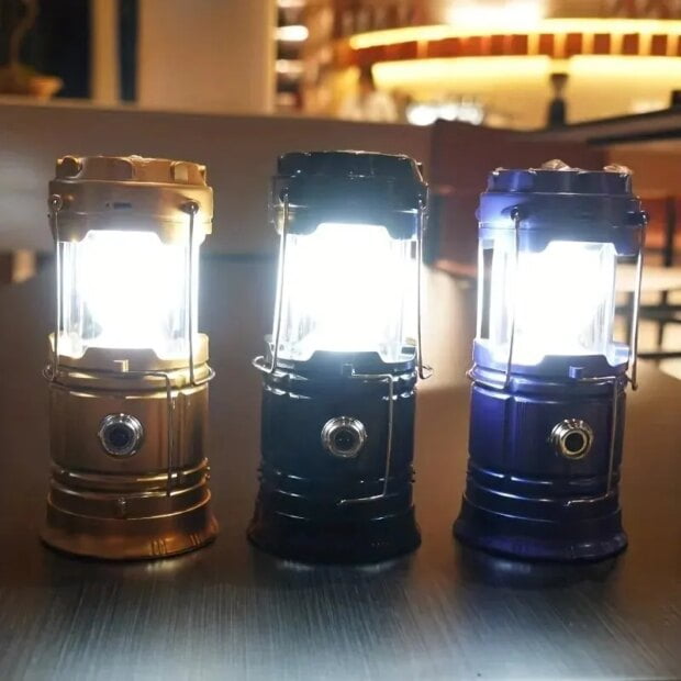 1pc Solar Rechargeable Lantern Outdoor Camping Lamp Solar Multifunctional Household Portable Strong Light Emergency Lantern - Image 4