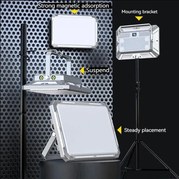 Portable LED Camping Tent Light Rechargeable Searchlight High Power Outdoor Emergency Lighting Waterproof Hanging Night Lamp - Image 3