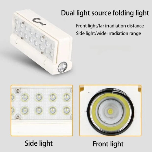 Folding Portable Solar Power LED Camping Lamp Lantern Outdoor Flashlight Hiking Adventure Fishing Emergency Tent Light - Image 5