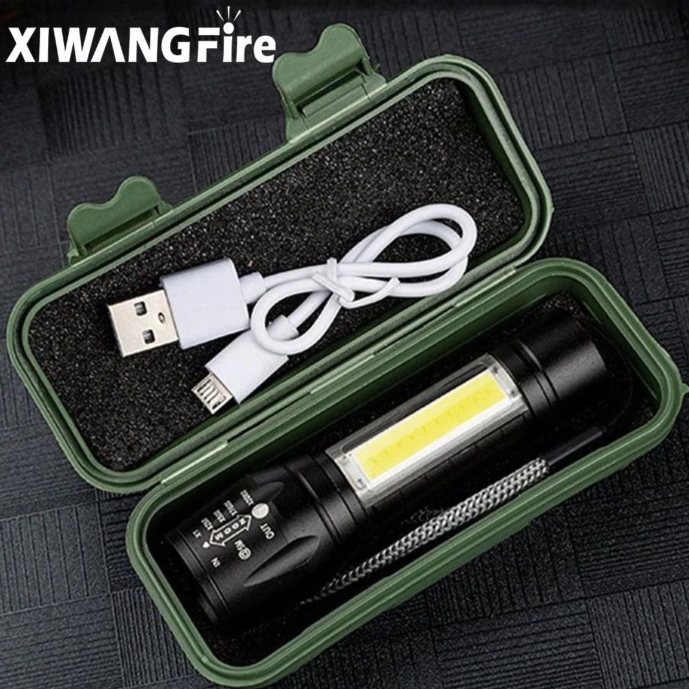 Portable Rechargeable Zoom LED Flashlight XP-G Q5 Mini Flash Light Torch Lantern 3 Lighting Modes Camping lamp - Image 2