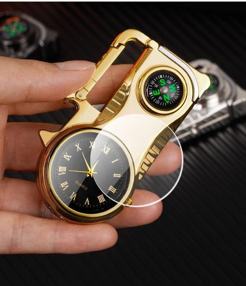 Outdoor Compass Keychain Inflatable Windproof Lighter Multi-function Watch Bottle Opener Red Flame Butane Lighters Survival Tool Outdoor Compass Keychain Inflatable Windproof Lighter Multi-function Watch Bottle Opener Red Flame Butane Lighters Survival Tool