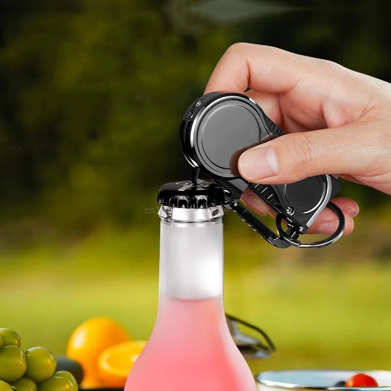 Outdoor Compass Keychain Inflatable Windproof Lighter Multi-function Watch Bottle Opener Red Flame Butane Lighters Survival Tool Outdoor Compass Keychain Inflatable Windproof Lighter Multi-function Watch Bottle Opener Red Flame Butane Lighters Survival Tool