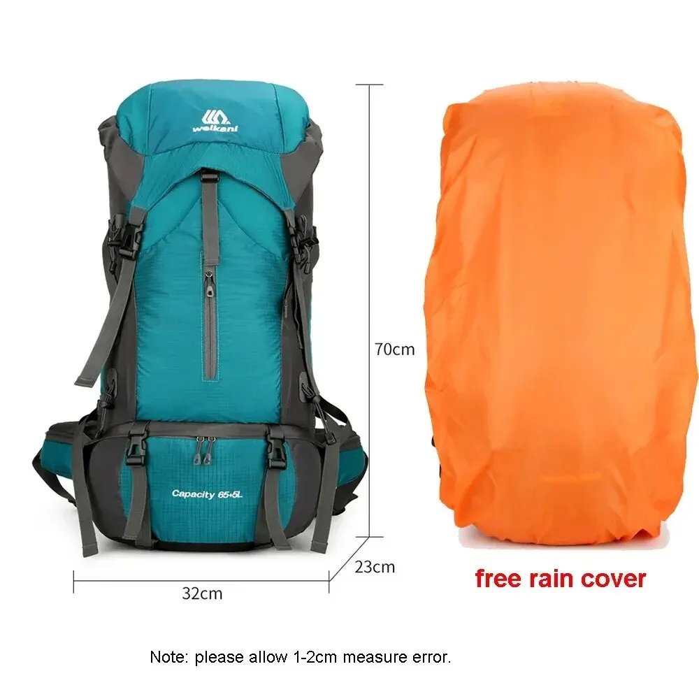 Waterproof Nylon Bag Camping Travel Backpack With Rain Cover Outdoor Hiking Mountaineering Men Shoulder Tactical Military Bags - Image 6