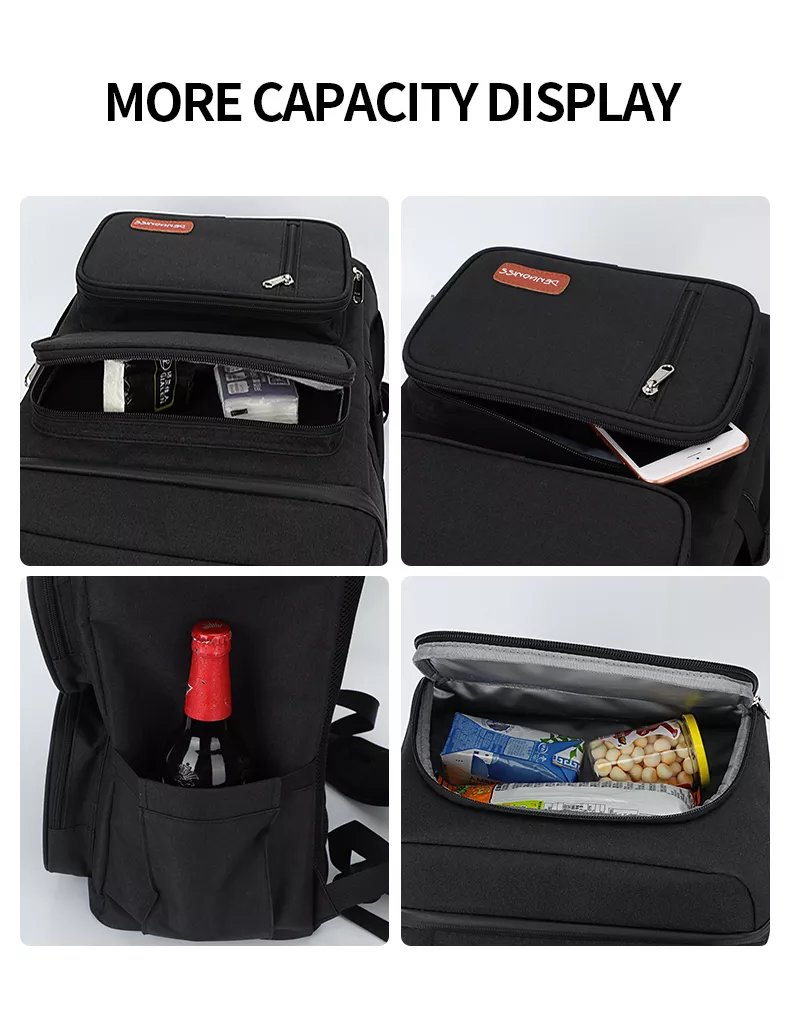 DENUONISS Picnic Cooler Bag Large Capacity Camping Meal Thermal Backpack With Bottle Opener 100% Leakproof Insulated Cooler Bags - Image 8