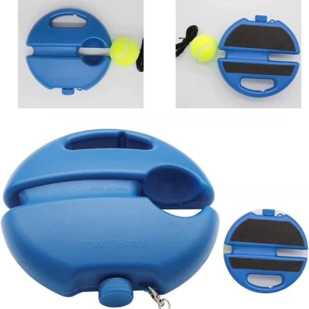 Heavy Duty Tennis Training Aids Base With Elastic Rope Ball Practice Self-Duty Rebound Tennis Trainer Partner Sparring Device - Image 2