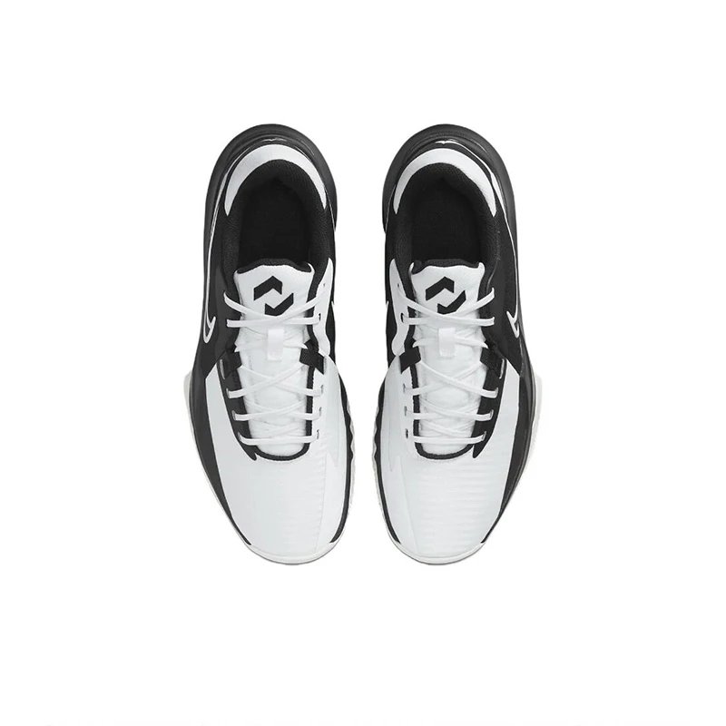 Original Nike Precision 6 Man's Basketball Shoes Low Top Wear Resistant Non-slip Black White Sneakers DD9535-004
