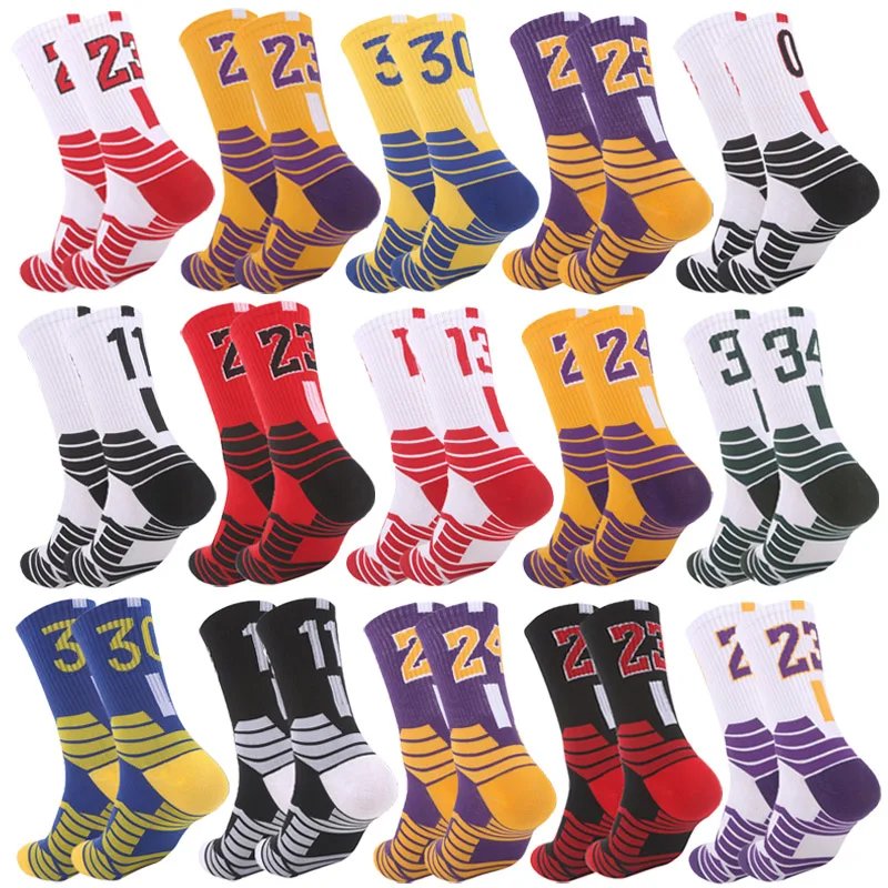 New Elite Basketball Socks Men Outdoor Running Socks Men Non-slip Basketball Socks Breathable Sweat Absorbing Socks