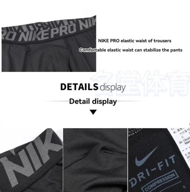 Original Nike Tight Pro Shorts Men's Basketball Running Fitness Training Base Sports High Spring Quick Drying Shorts - Image 3
