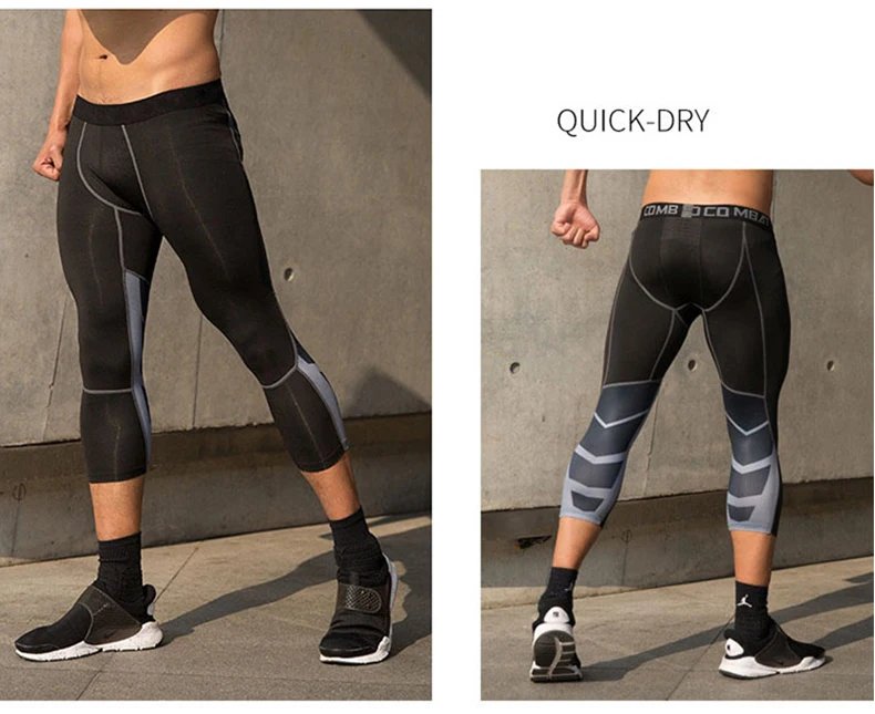 Men's Lycra Compression Pants Cycling Running Basketball Soccer Elasticity Sweatpants Fitness Tights Legging Trousers Rash Guard