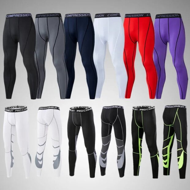 Men's Lycra Compression Pants Cycling Running Basketball Soccer Elasticity Sweatpants Fitness Tights Legging Trousers Rash Guard - Image 6