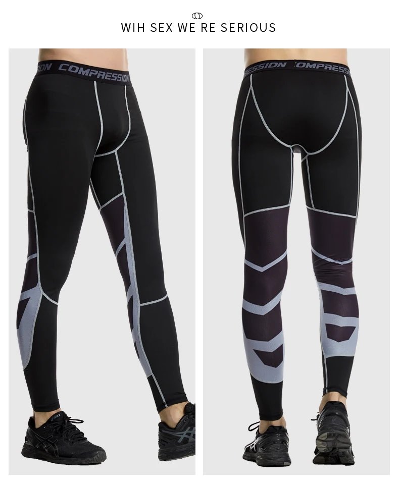 Men's Lycra Compression Pants Cycling Running Basketball Soccer Elasticity Sweatpants Fitness Tights Legging Trousers Rash Guard