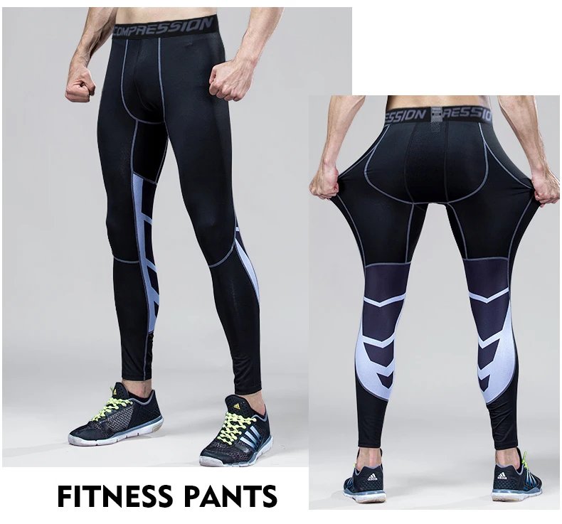 Men's Lycra Compression Pants Cycling Running Basketball Soccer Elasticity Sweatpants Fitness Tights Legging Trousers Rash Guard