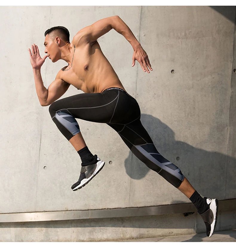 Men's Lycra Compression Pants Cycling Running Basketball Soccer Elasticity Sweatpants Fitness Tights Legging Trousers Rash Guard