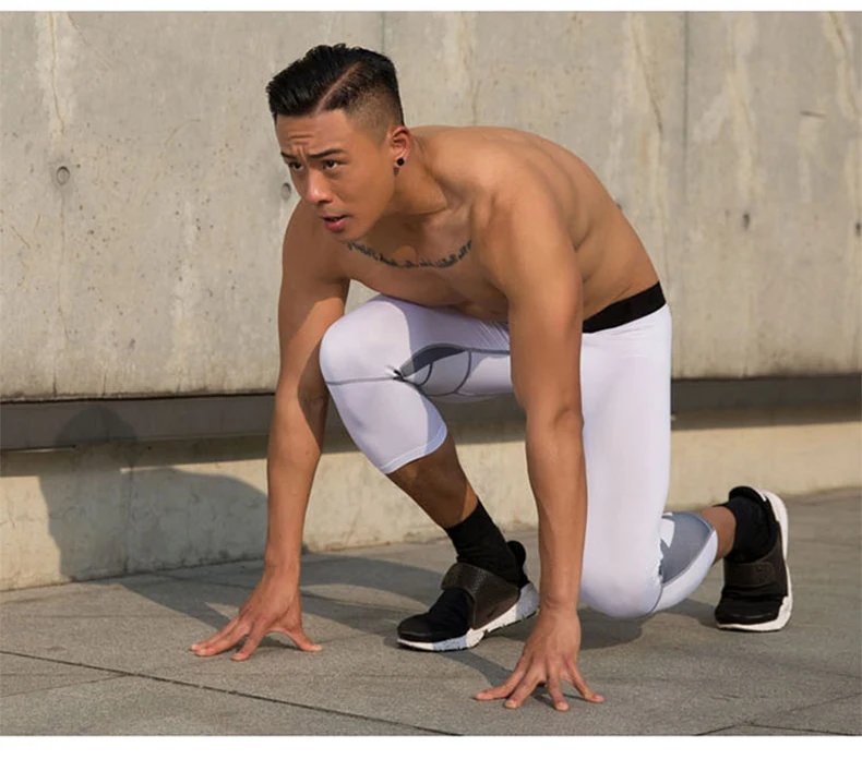 Men's Lycra Compression Pants Cycling Running Basketball Soccer Elasticity Sweatpants Fitness Tights Legging Trousers Rash Guard