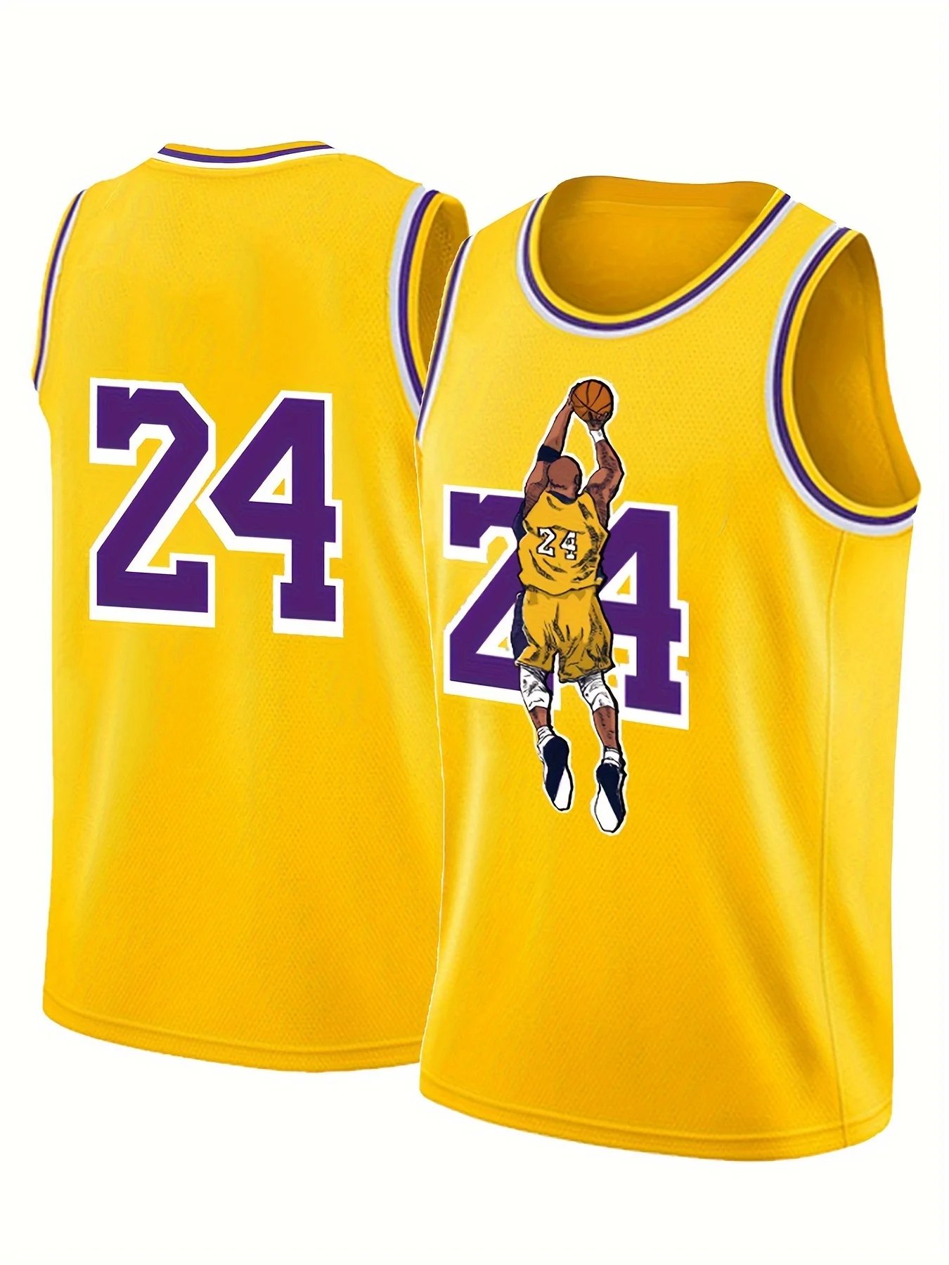 2024 Basketball Jersey Kids Adult Tank Top Kobe 24 Jordan 23 James 23 Vest Sports Tops Men's T-Shirt Summer Breathable Boy Vest