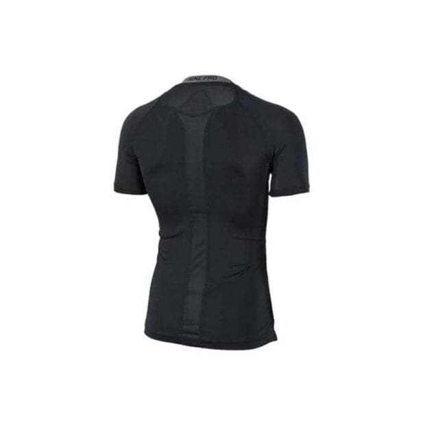 Original Nike Tights Men PRO Round Lead Walking Training Short Sleeve Quick Drying Breathable Sports Fitness Wear Black T-shirt - Image 5