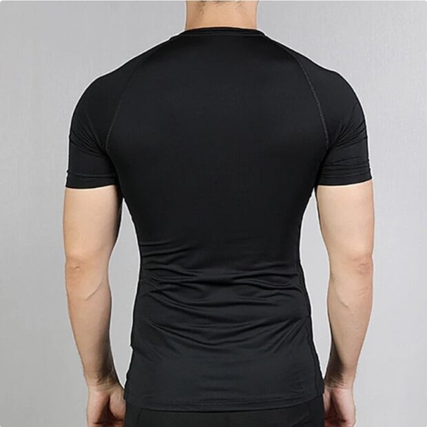 Original Nike Tights Men PRO Round Lead Walking Training Short Sleeve Quick Drying Breathable Sports Fitness Wear Black T-shirt - Image 3
