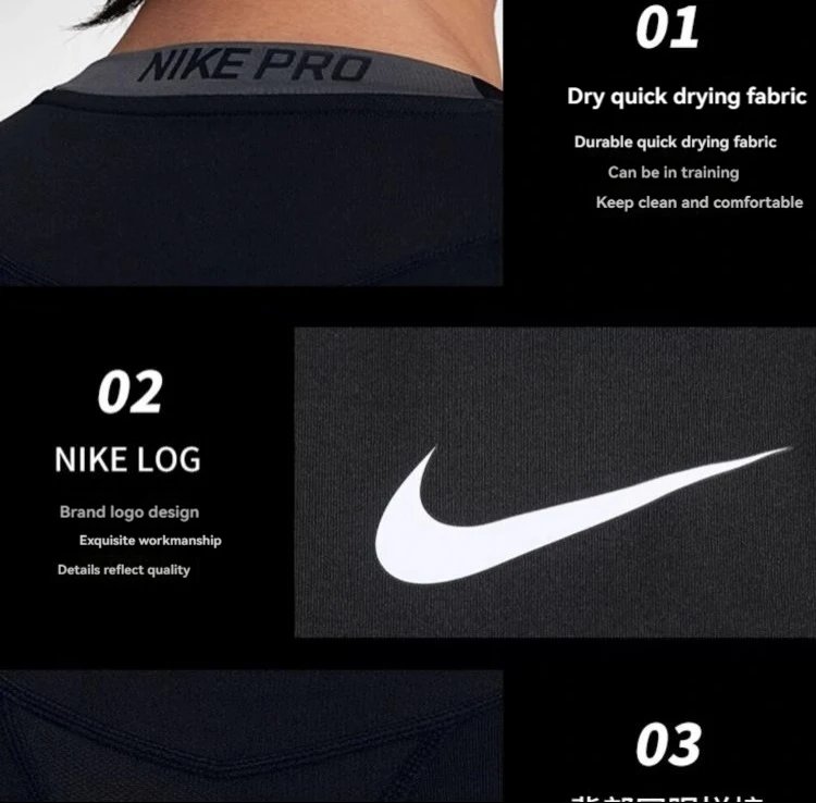 Original Nike Breathable Quick Dry Training Bodysuit Men's Gray and Black 933315-010