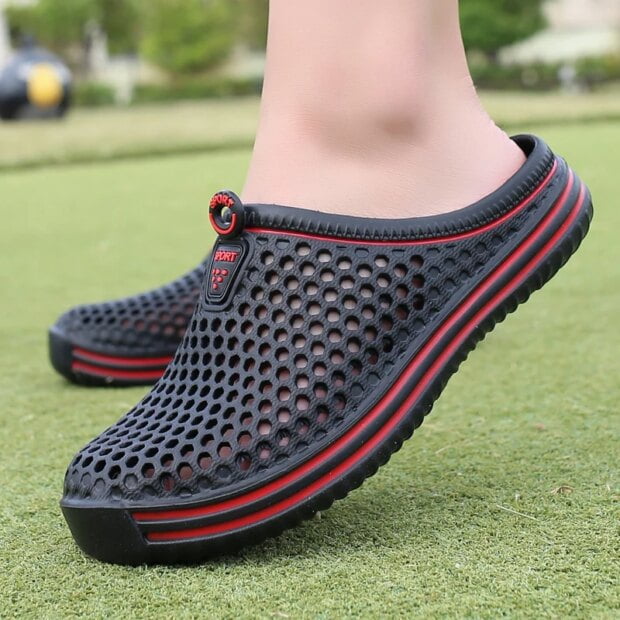 Women Shoes Beach Slippers Unisex Hollow Out Casual Couple Beach Sandal Flip Flops Shoes Non-slide Men's Slippers - Image 6