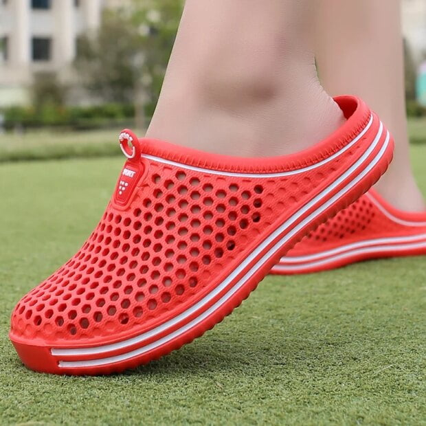 Women Shoes Beach Slippers Unisex Hollow Out Casual Couple Beach Sandal Flip Flops Shoes Non-slide Men's Slippers - Image 5