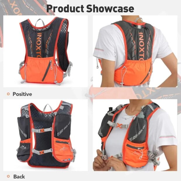 INOXTO- Ultra Lightweight Running Backpack Hydration Vest, for Bicycle Marathon Hiking - Image 5