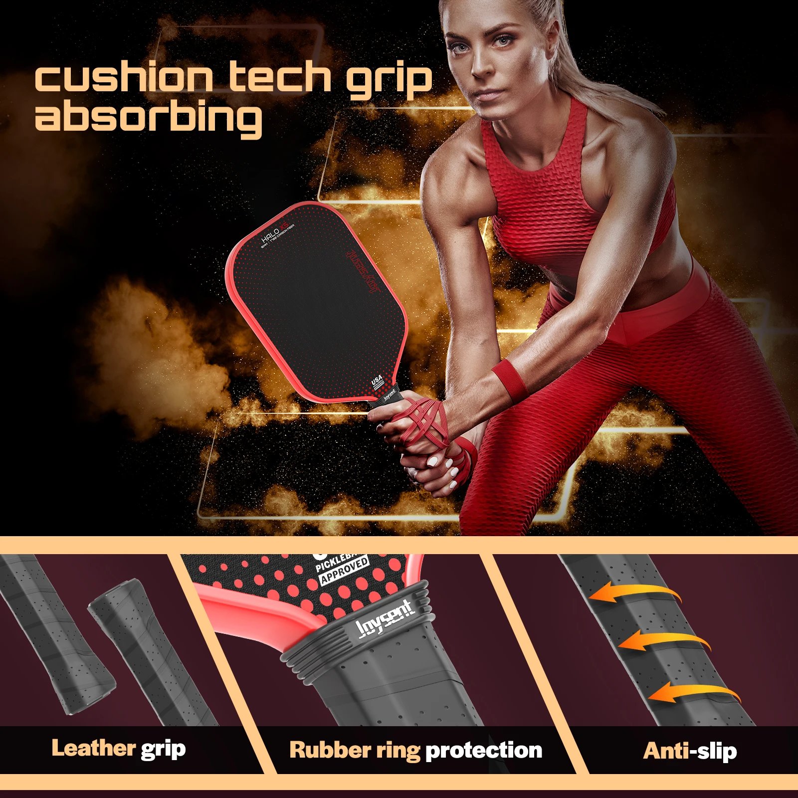 Joysent Pickleball Paddles USAPA T700 Raw Carbon Fiber Surface Pickleball Rackets 8.1oz PP Honeycomb Core 16MM For Men Women - Image 4