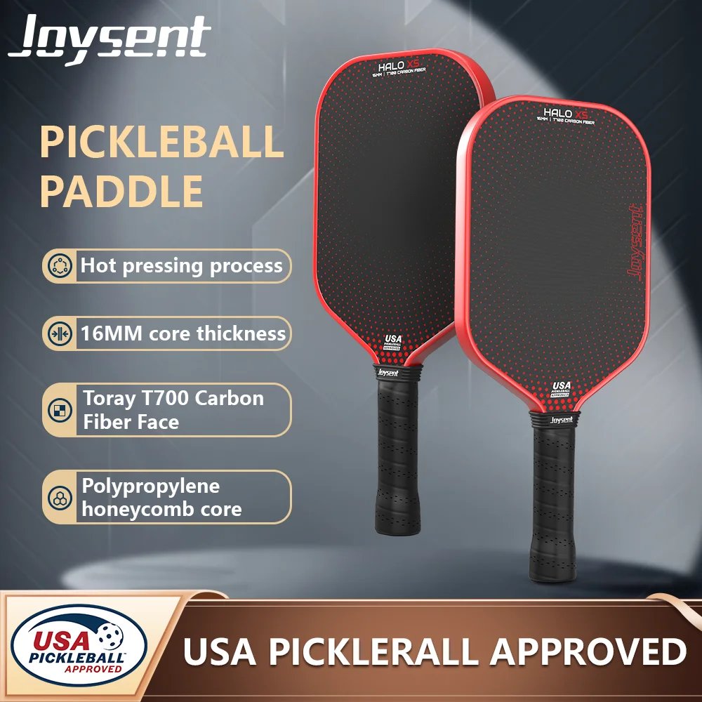 Joysent Pickleball Paddles USAPA T700 Raw Carbon Fiber Surface Pickleball Rackets 8.1oz PP Honeycomb Core 16MM For Men Women